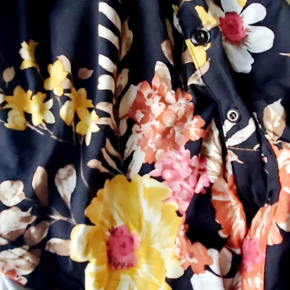 BOHO FLORAL BUTTON-DOWN DRESS - Picture 5 of 5